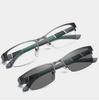 Photochromic Business Myopia Glasses Half Frame Anti-Blue Light Short Sight Eyewear Outdoor High Definition Near Sight Glasses