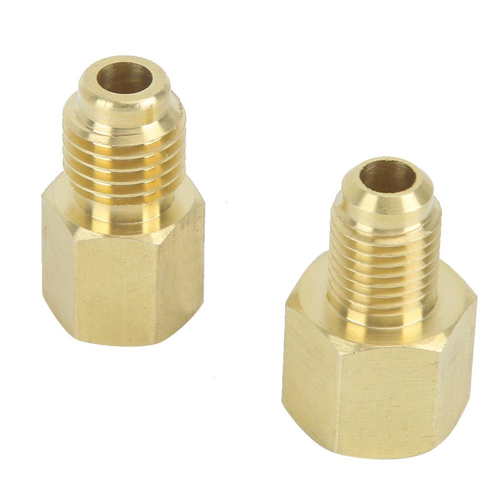 2Pcs 1/2ACME Brass Refrigeration Adapter Refrigerant Vacuum Pump Port Connector Accessory