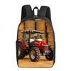 Excavator Printing Single Layer Backpack for Boy and Girls Best Gifts 2D Flat Cartoon School Bags for Children