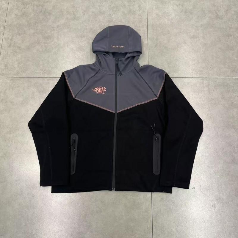 Completo da uomo Streetwear con felpa e pantaloni jogger, casual, vestibilità larga, in cotone, tuta sportiva