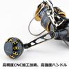Gomexus CJ-SW-B45 Stella SW Dedicated Reel Handle for Shore Jigging, 70mm Power Handle, Aluminum Handle Knob, Easy Winding, Deep Indigo & Gold