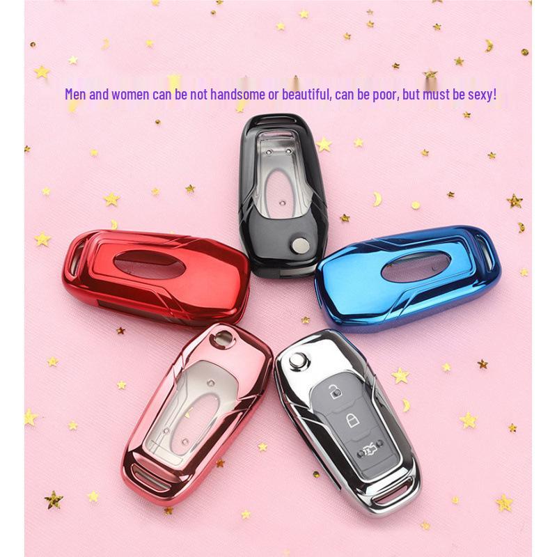 Custom Soft Silicone Car Key Cover for Ford Mondeo and Focus - Enhanced Vehicle Key Protection