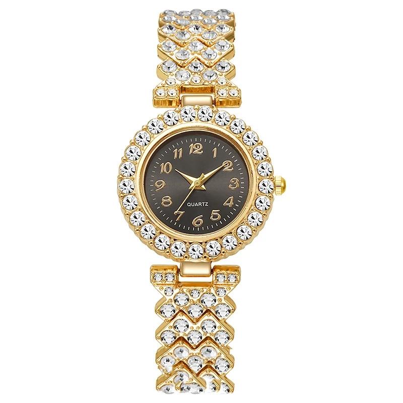 High-end lady's watch New Fashion Roman Pattern Diamond Women's Watch Quartz Women's Watch Bracelet Women's Watch