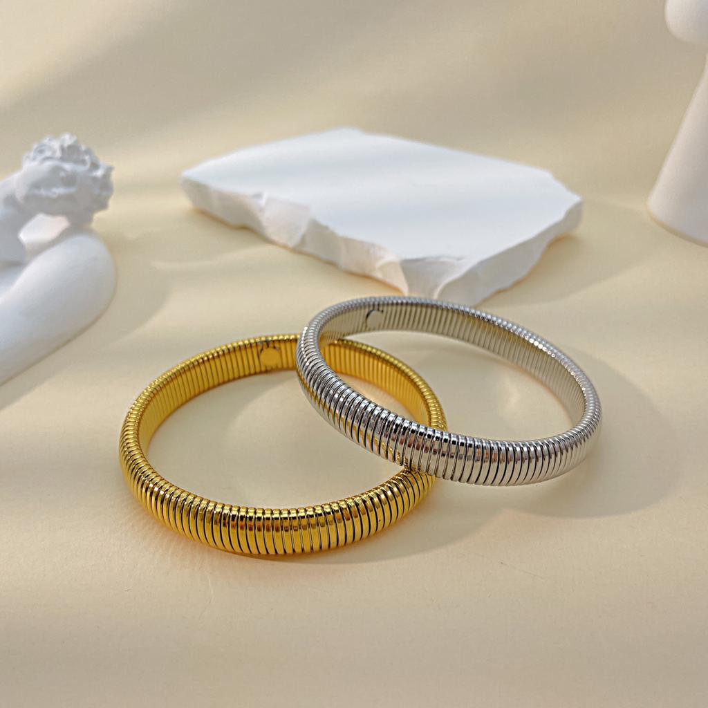 Edelstahl Mode Dicker Ring Armreif Persönlichkeit Retro Kalter Wind Titanstahl Armreif