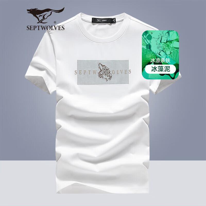 Septwolves Men s Ice Algae Mud Cooling Round Neck Short Sleeve T-Shirt 4XL