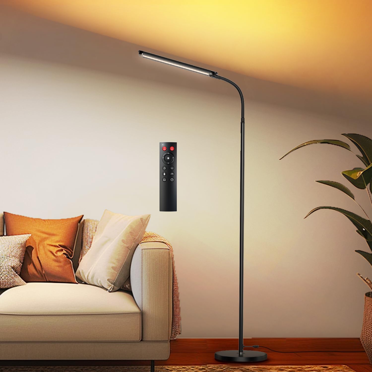 

BeaNet Торшер LED Пульт Двойной Источник Света Ультра JIS AA Верхний и Нижний Независимый Ультра Высокая Яркость Торшер Регулируемая Подставка Свет чёрный