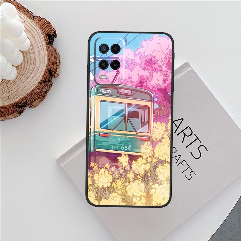 Tokyo Sakura cherry landscape Case For Oppo A15 A80 A60 A40 A94 A54 A98 A78 A18 A38 A58 A16 A76 A96 A17 A77 A74 A57S Cover