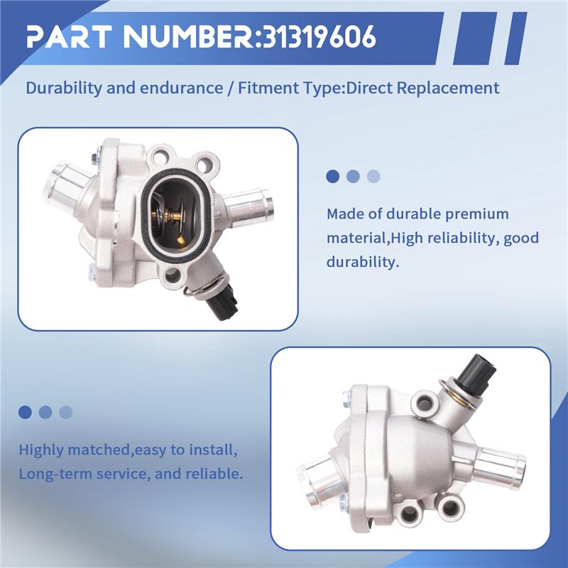 Kühlthermostat Manuelle Ersetzung Oberer Unterer Schlauch 31319606 Für Volvo XC60 S40 S60 S80 C30 Kühler
