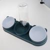 Double Bowl Pet Food Water Dish Feeder For Dog Cats Daily Feeding with Automatic Water Dispenser For Pet Dry Wet Food