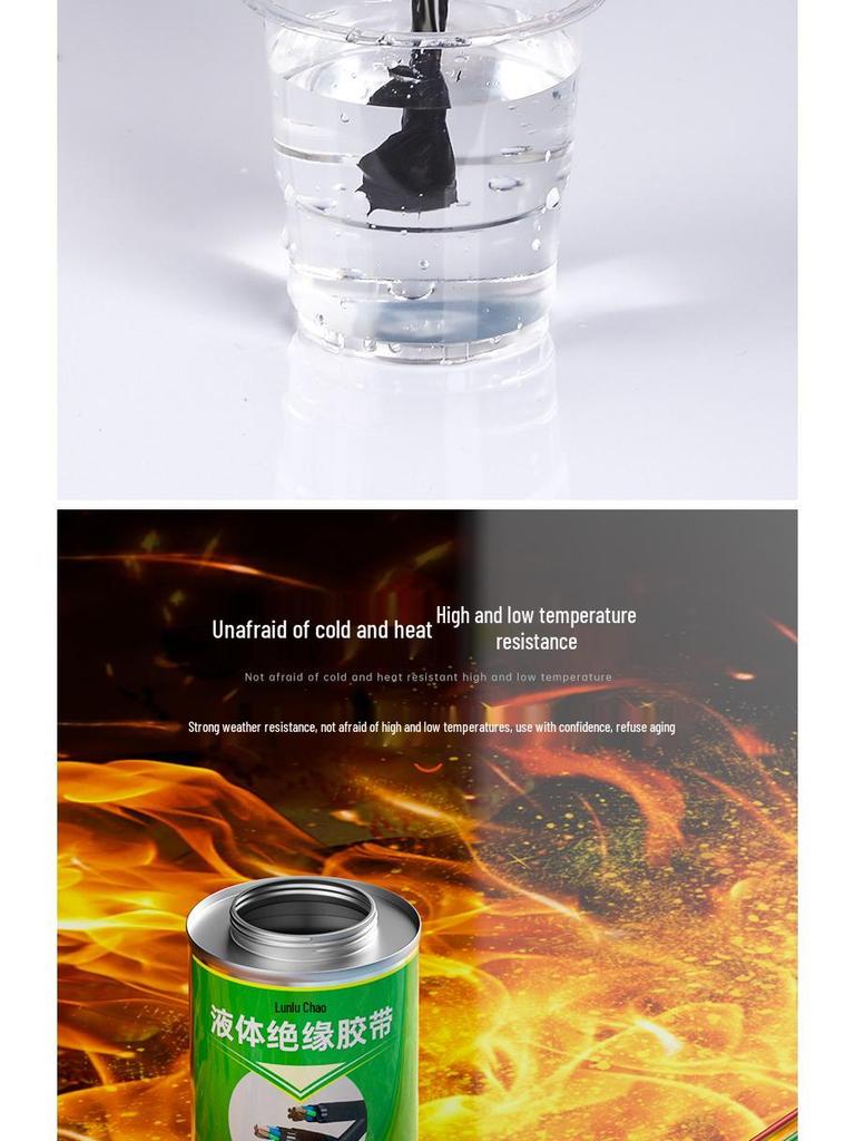 Electrician's Waterproof Liquid Insulating Cloth Tape - Black, Flame Retardant, Ideal for Wire Joints & Cables