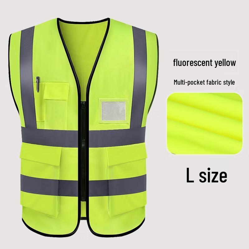 HANDUNYOU Multi-Pocket Mesh Reflective Safety Vest