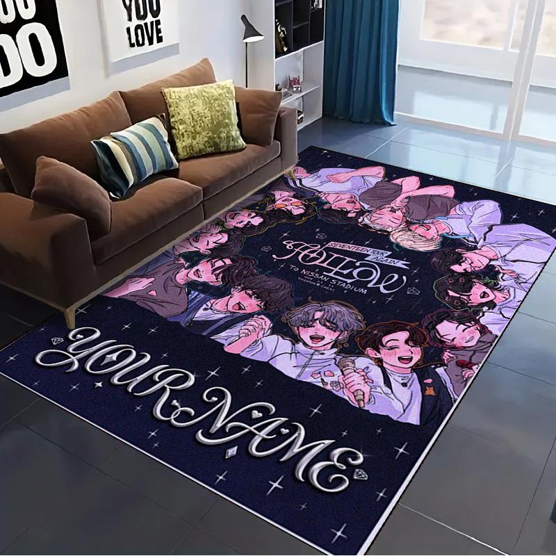 Name Custom Seventeen Carpet Rug for Living Room Bedroom Home Sofa Decoration,Kids play Non-slip Floor Mat