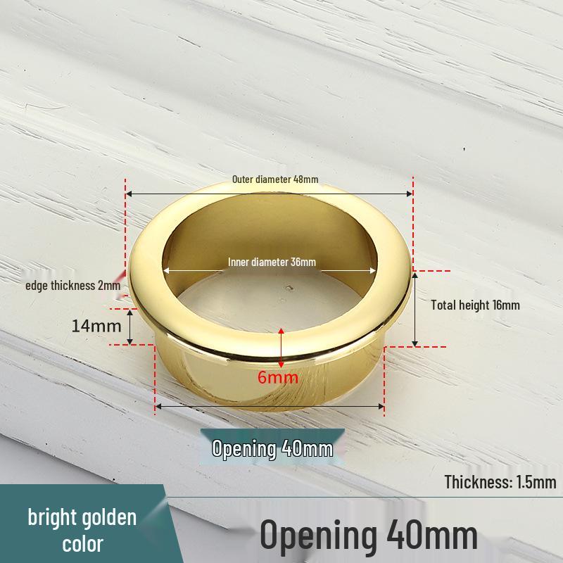 Cable Management Desk Grommet - Decorative Cover and Ring for Computer Furniture