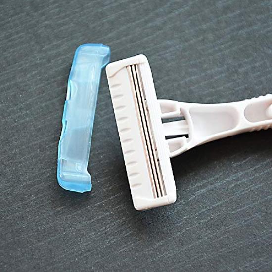 Kai Corporation Disposable Razor, 3-Blade, Swivel, Unwrapped, T-Shaped, 100-Pack