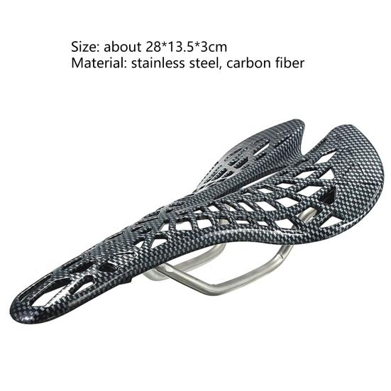 Hochstabiler Edelstahl-Ständer-Sitz-Sattel, Kohlefaser-Rennrad-Reiten, Spinnennetz-Hohlsattel-Sitz für Outdoor-Radfahren