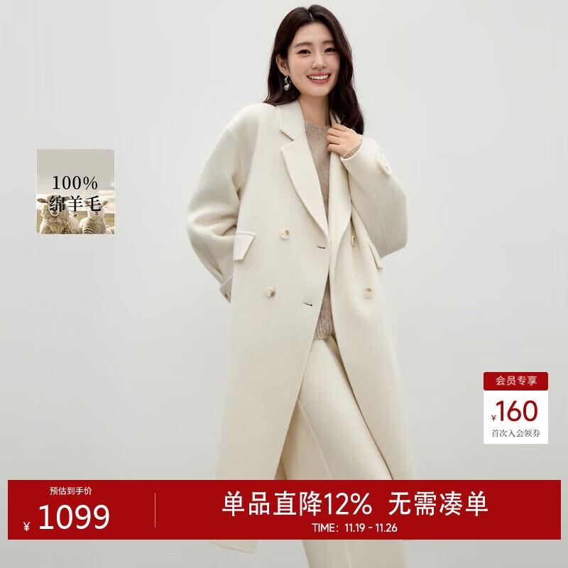 

Autumn Water Yiren Women s 100% Lamb Wool Double-Sided Coat M