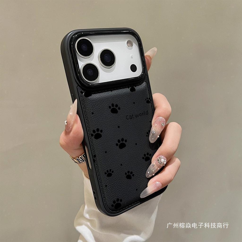 Paw print for Apple 15 mobile phone case anti-drop IPhone17PROMAX large hole 16/13 air cushion 11/12/14