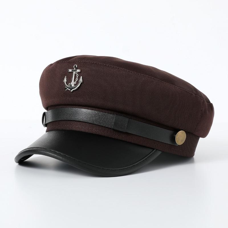 Cross-border Navy Hat British Style Beret for Men and Women Winter Versatile Decorative Fashion Hat