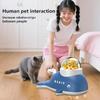 Whale-Shaped Slow Feeder Dog Toy Adjustable Hole Press-Activated Cat Puzzle Treat Dispenser Anti-slip Base Transparent Window