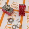 1 Pcs 12Pin Toggle Switches Red 2/3 Position On-On Dpdt Mini Toggle Switches 5A/125V-2A/250V Ac Mts-402 Push Button Switch