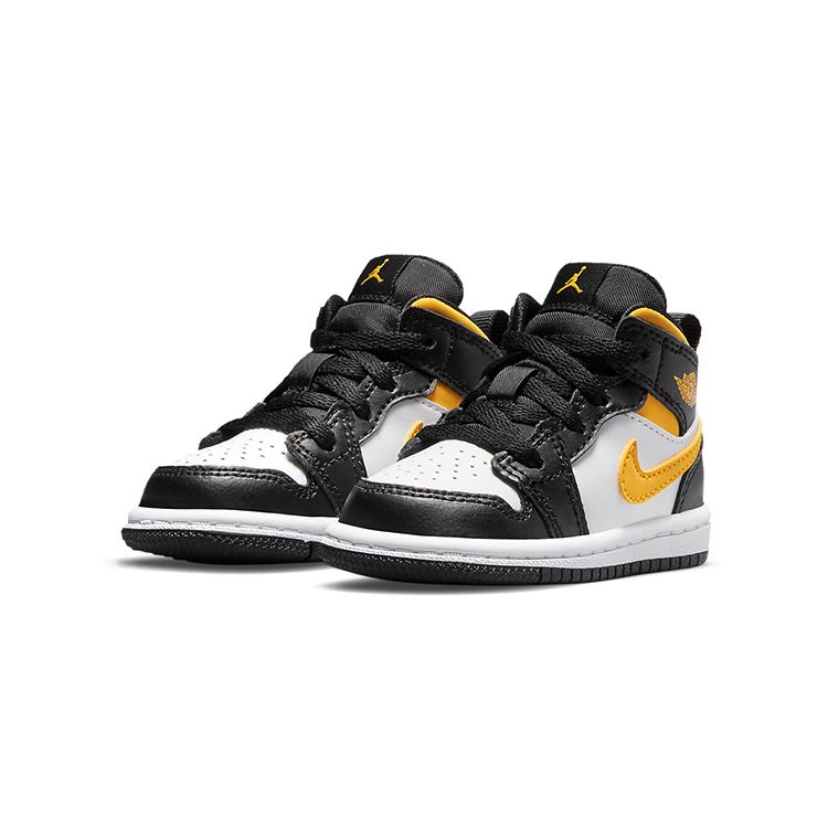 Jordan 1 Mid TD Toddler Black University Gold 640735-177