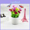 Artificial Flower Plant Pot With Silk Bloom Decorative Home Office Desk Decor