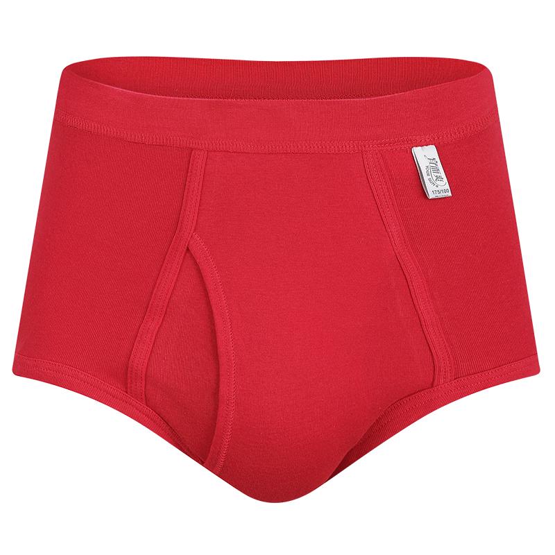 Yiershuang Men's 100% Cotton Ribbed Briefs
