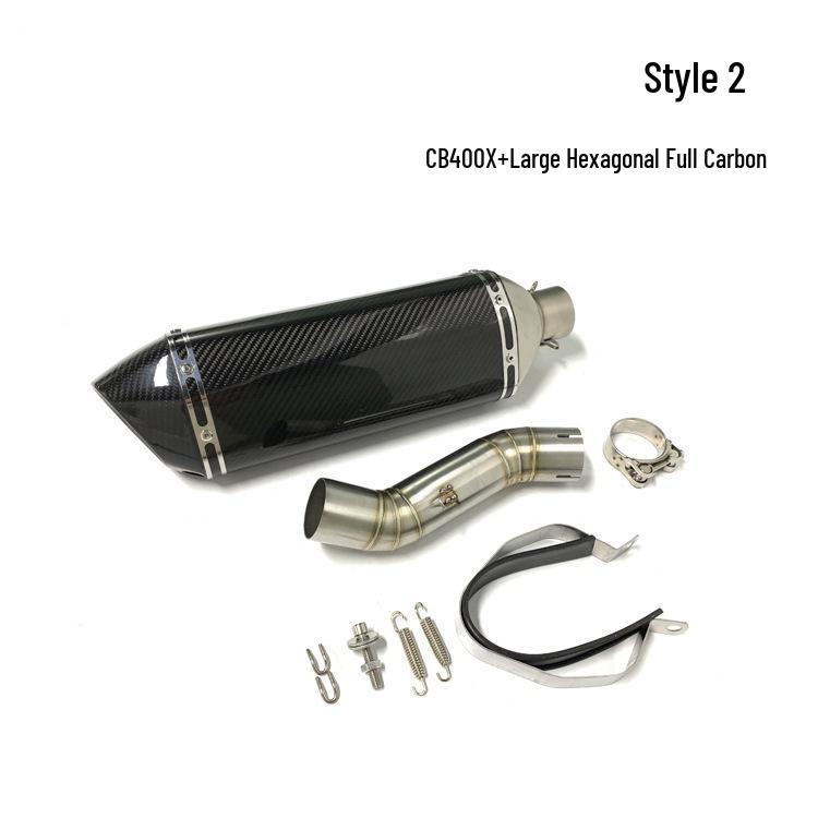 Honda CB400X & CB400F Motorcycle Exhaust Pipe Modification Kit - Non-destructive Mid & Tail Section Installation.