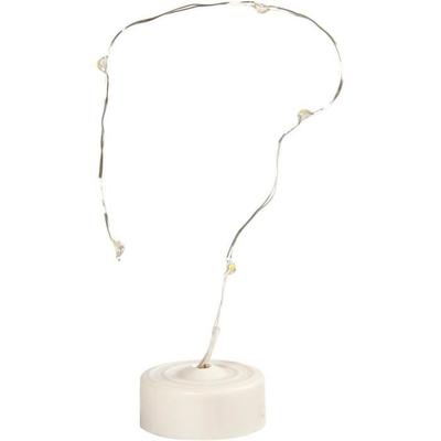 LED String Lights - 27 Cm - 6 White Lights - CR2032 Button Cell - Indoor