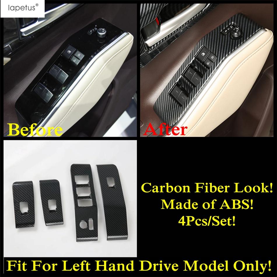 Carbon Fiber Window Lift / Gear Shift Panel / Water Cup / Air AC Cover Trim Accessories For Toyota Highlander / Kluger -2025