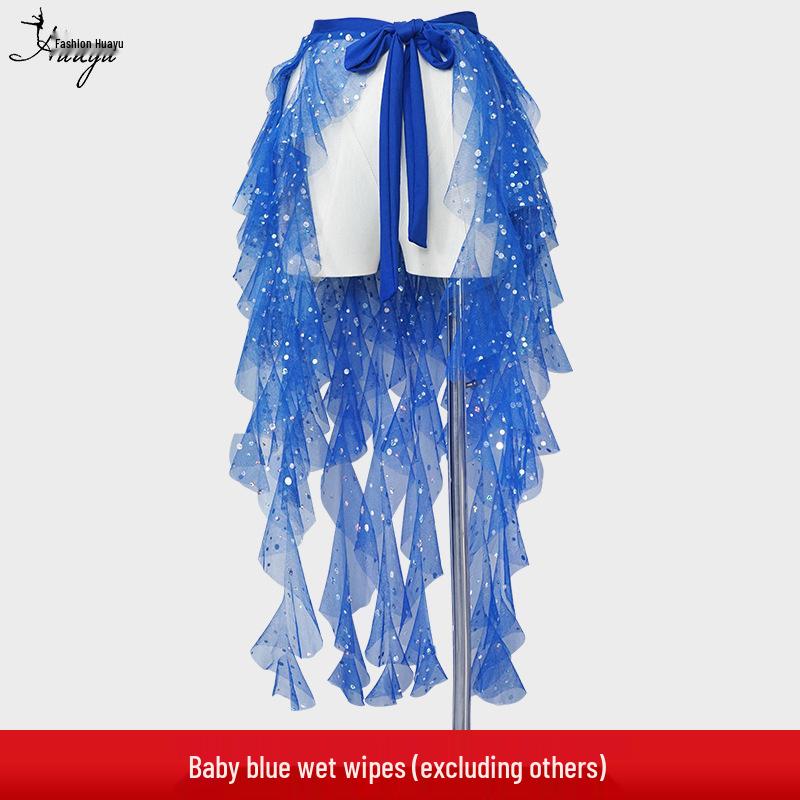

Nine-Tailed Fox Belly Dance Highlight Mesh Waist Chain Hip Scarf One Size