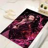 Demon Slayer Art Print Crystal Velvet Plush Rug AntiSlip Resistant Floor Carpet For Indoor Household Home Decoration