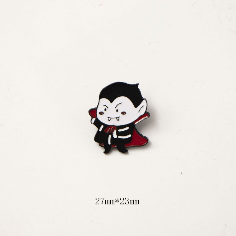 Halloween pumpkin ghost cartoon brooch couple cute metal badge cartoon ornament costume pendant