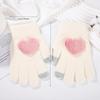 Comfortable Finger Touch Gloves Love Prevent Cold Touch Screen Gloves Soft Warm Gloves Girls