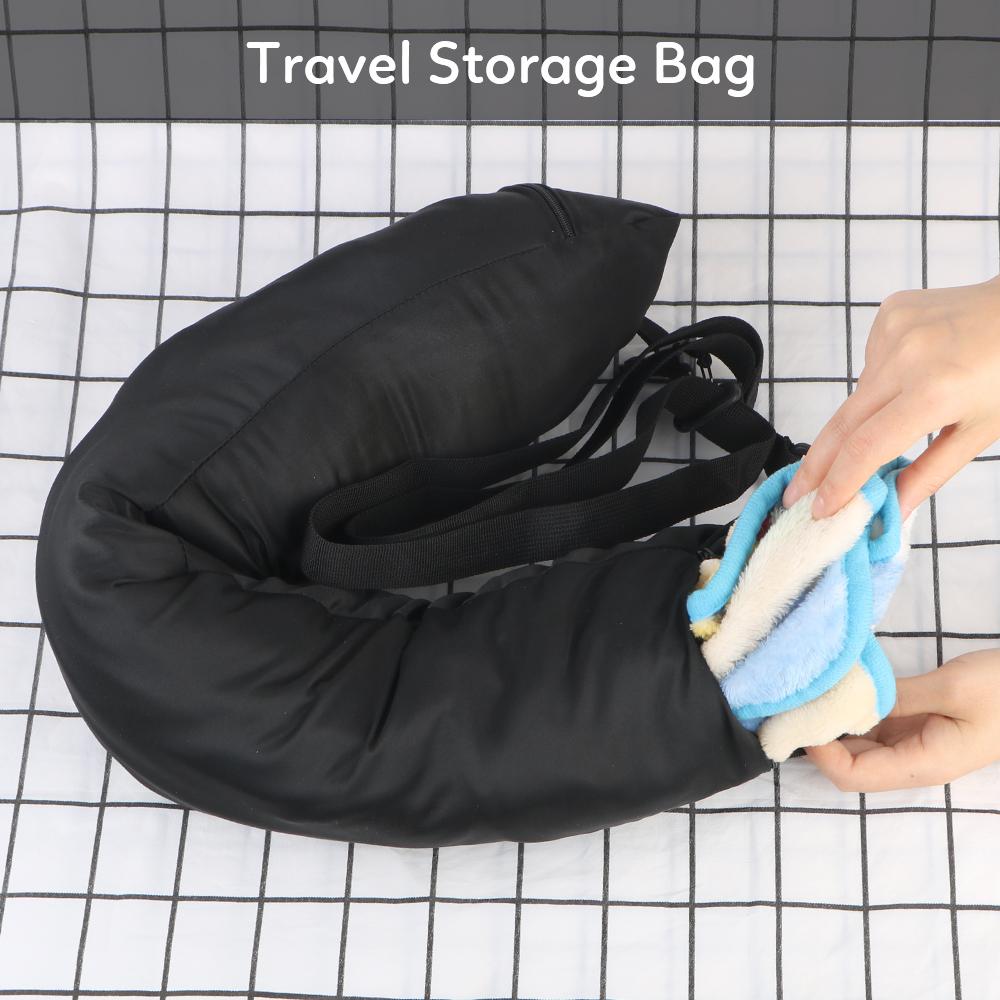 Travel Neck Pillowcase Packable Portable U Shaped Pillow Fillable Clothes Neck Pillows Soft Tube Neck Pillow