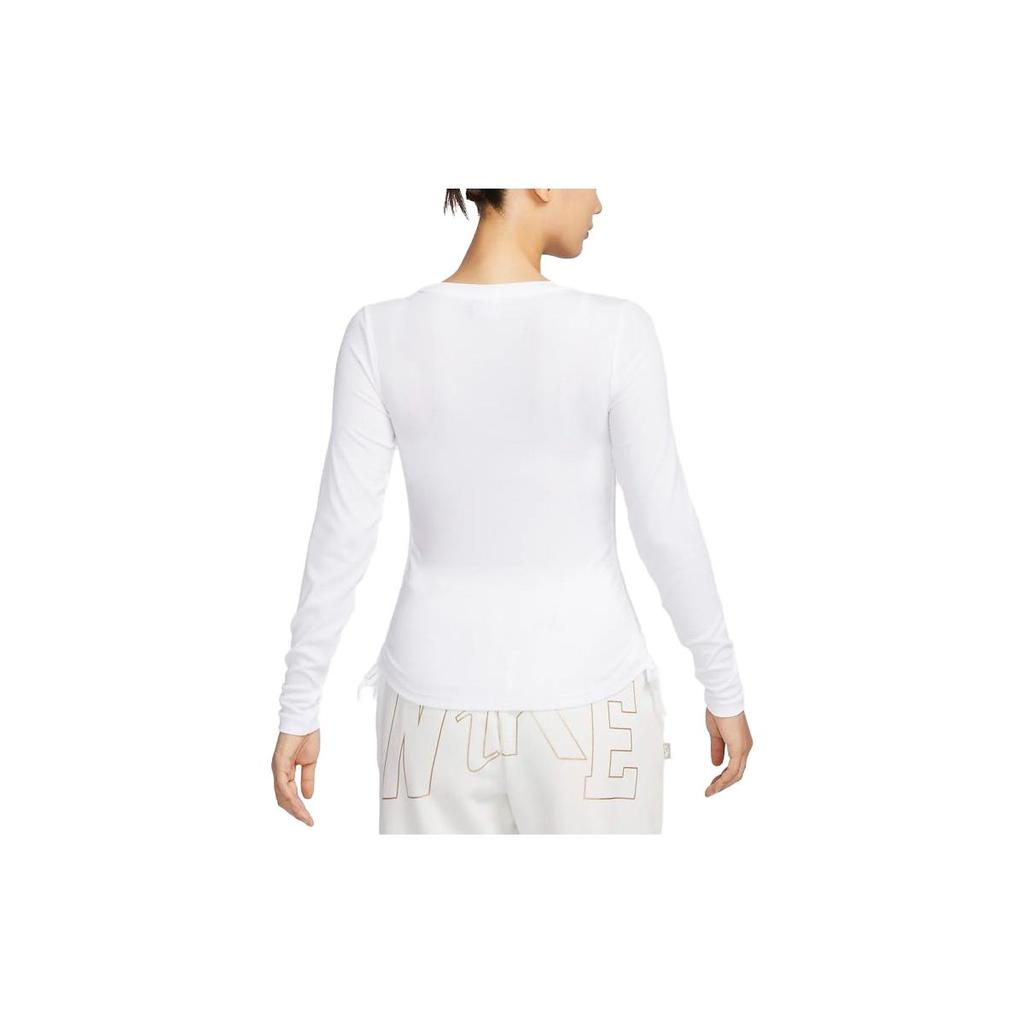 New Nike Set-in Sleeve T-Shirt Women's White FB8718-100