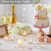 Clear Candle Holders for Table Centerpiece, Round Glass Votive Candle Holders Modern Small Tea Lights Candle Holder, Decorative