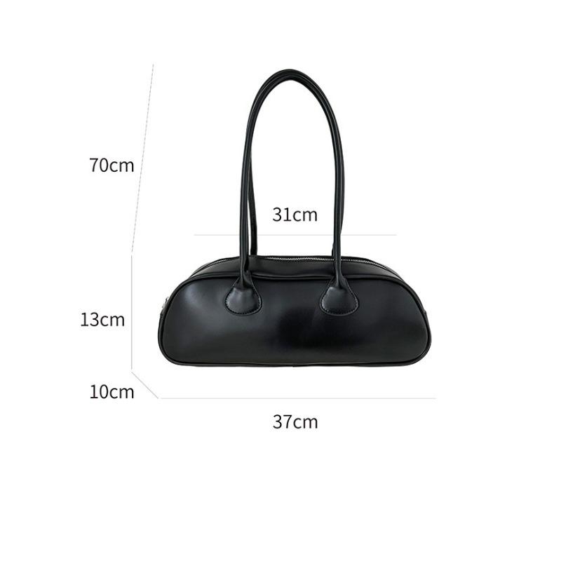 Modische Baguette-Umhängetasche - Strukturierte PU-Achseltasche Retro-Minimalistisches Design für Damen Einzigartiges Alltagsaccessoire
