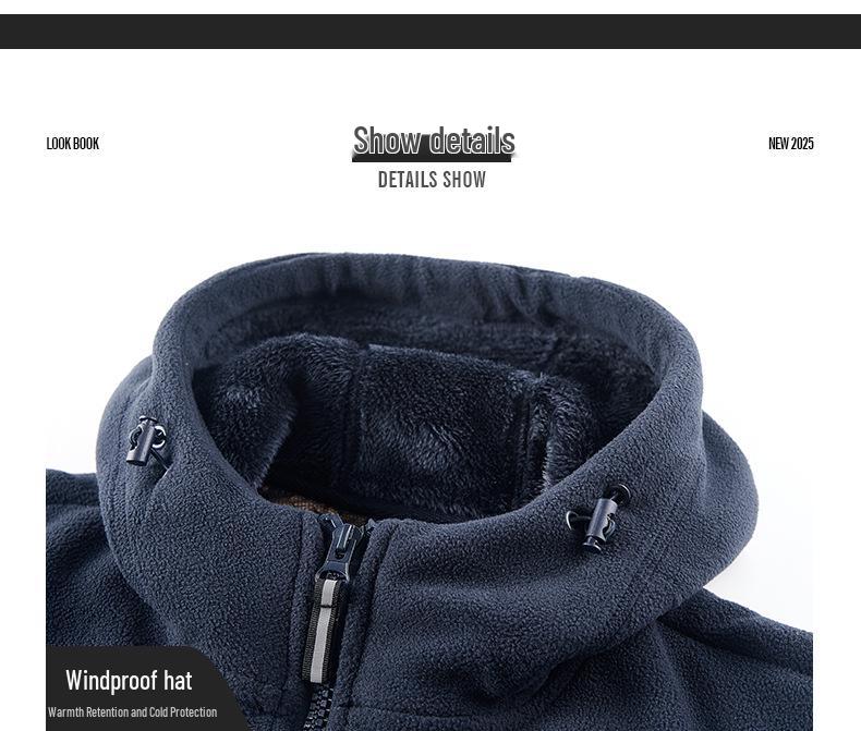 Men's Norwegian Sherpa Fleece Jacket, Double-Sided, Business Casual, Outdoor, Warm Velvet, Autumn/Winter Style, Plus Size.