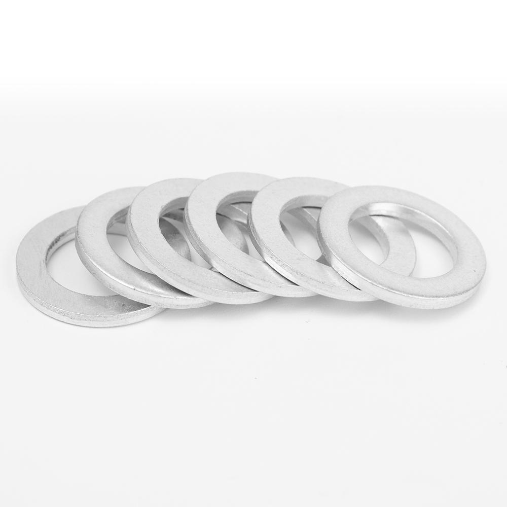 14mm Aluminum Oil Drain Plug Crush Washer Set Non-Slip for Lasting Sealing Car Exterior Accessories for Oil Change Compatible