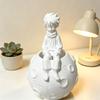 Artistic Office Desk Accessory 3D Printed Little Prince on Planet Pen Holder, Multi-Functional Hollow Storage for Literary Art Ornament Pencil Makeup