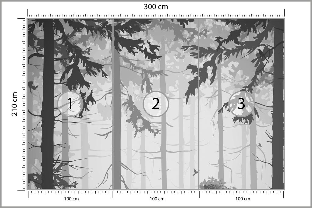 Photomural Forest Trees Non-Woven 300x210