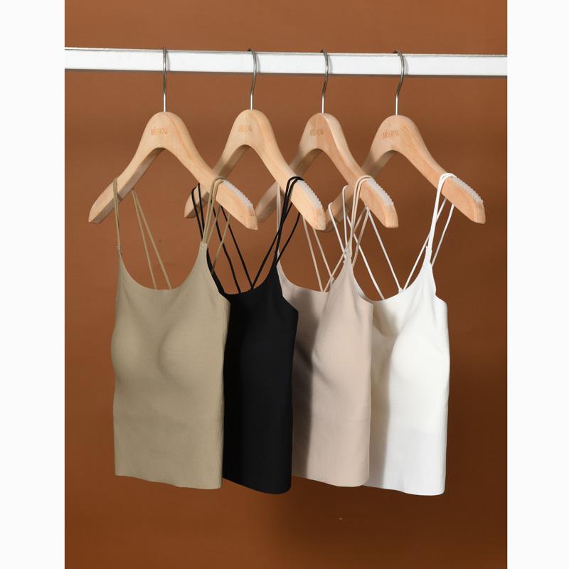 

Майка Mishow с нагрудной накладкой для женщин, летняя, Hotsweet, тонкая, мягкая, с тонкими бретелями, женская одежда MXC34D0010 F чёрный