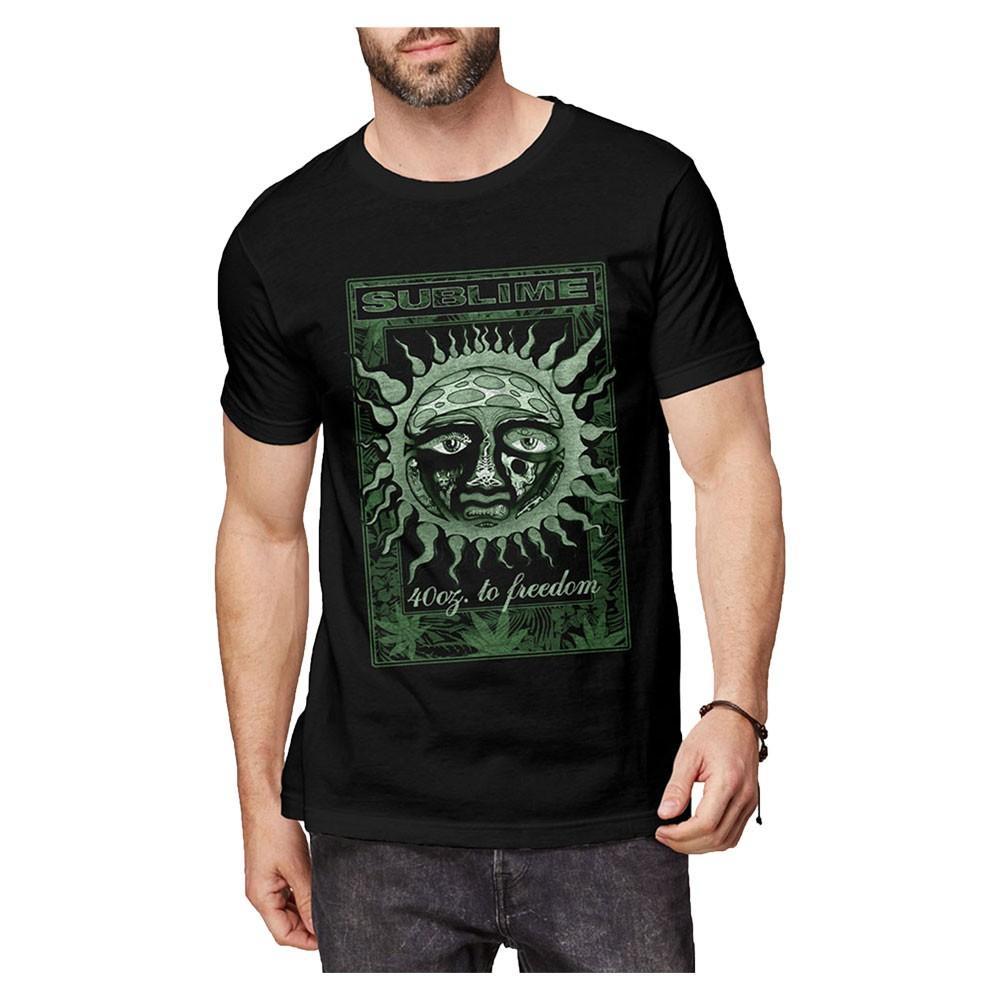 Men s Sublime GRN 40 Oz Slim Fit T-shirt Small Black 2XL