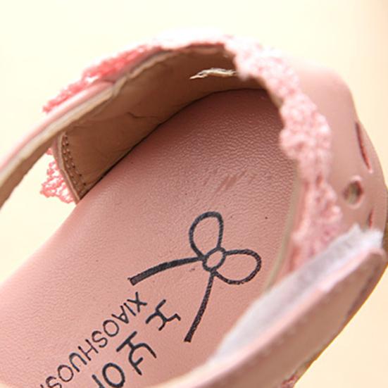 1 Pair Girl Sandals Sweet Bow Knot Soft Hollow-out Design Children Shoes for Summer