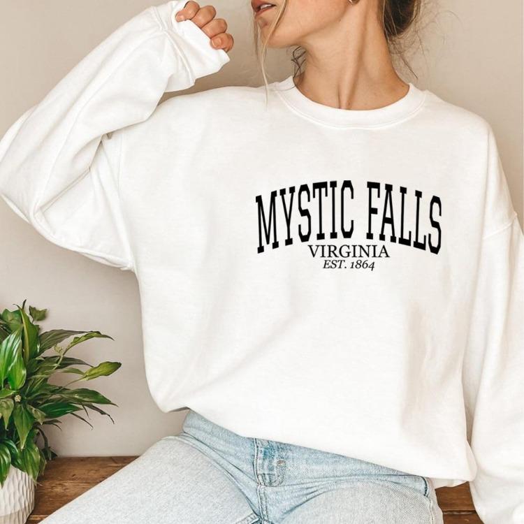 Comfortable Salvatore Hoodie Vampire Fan Gift Stefan and Damon Jumper Mystic Falls Cute Pullover Sweatshirt