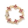Hip-hop Rap Chain, Unlimited Four-leaf Clover Bracelet, Fashionable Cool Ruffian Handsome Premium 5A Zircon Color Necklace.