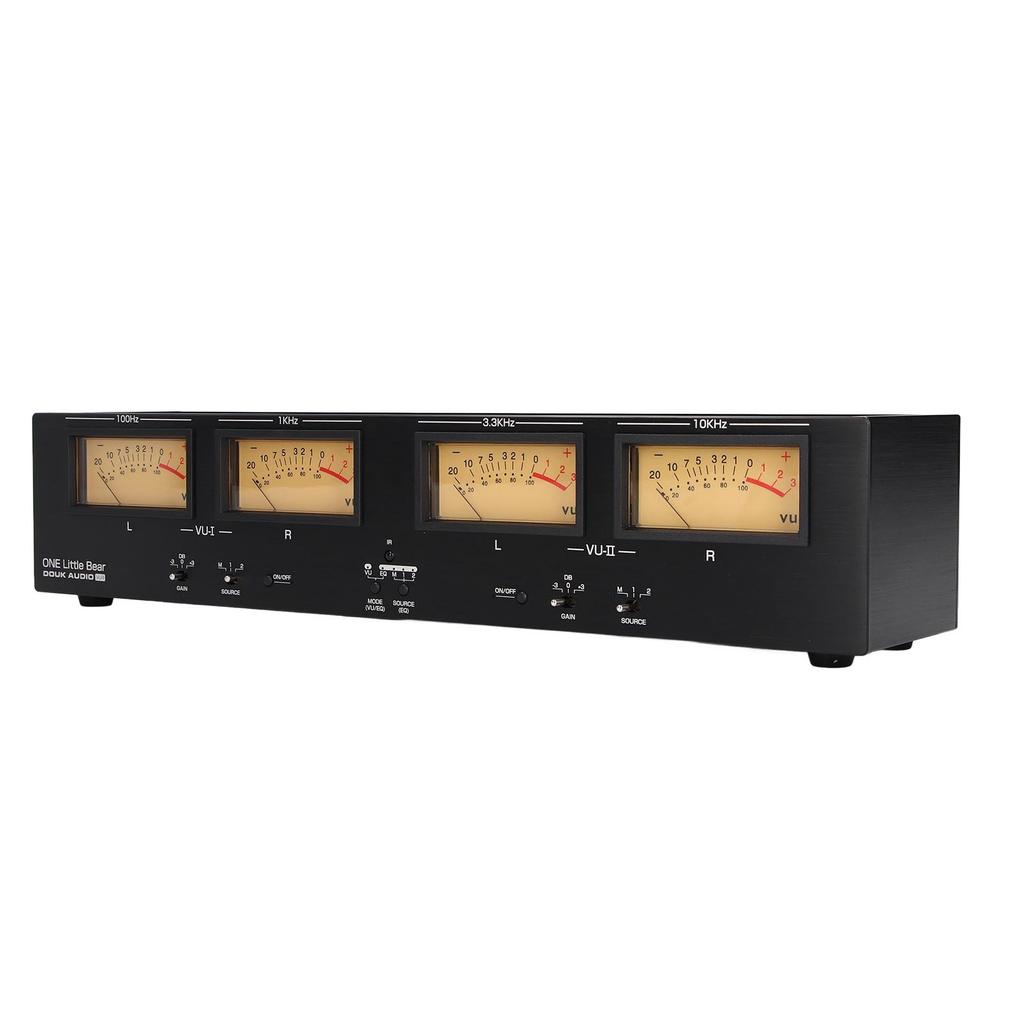 4 Way VU Meter 3 Level Adjustable Gain XLR Switcher Adapter Sound Level Indicator Prise UE