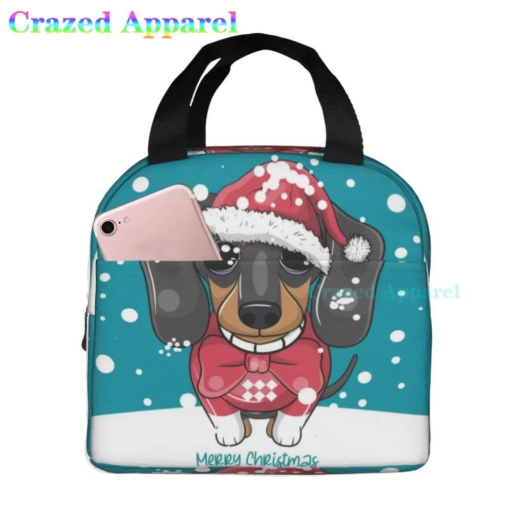 Ucsaxue Dogs I Love My Pet I Love Dachshund Lunch Bag Travel Box Work Bento Cooler Reusable Tote Picnic Boxes Insulated Bags