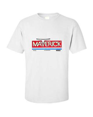 T-shirt Emblème Voiture Muscle et Classique Ford Maverick 1970-77 Impression Simple ou Double